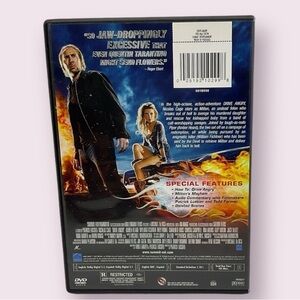 Drive Angry DVD Back Cover - Blue, Black, Orange Artwork